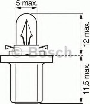 BOSCH 1 987 302 221 - Лампа розжарювання, освітлення щитка приладів autozip.com.ua