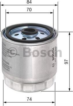 BOSCH 1 457 434 443 - Паливний фільтр autozip.com.ua