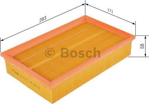 BOSCH 1 457 433 607 - Повітряний фільтр autozip.com.ua
