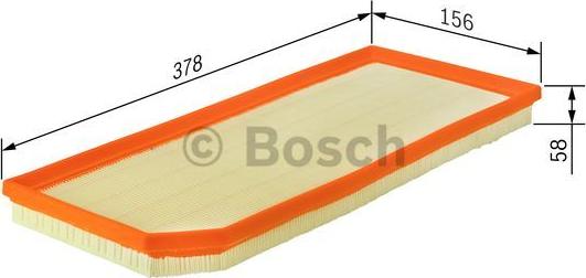 BOSCH 1 457 433 065 - Повітряний фільтр autozip.com.ua