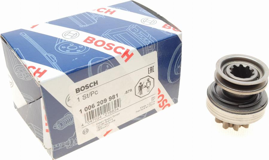 BOSCH 1 006 209 981 - Провідна шестерня, стартер autozip.com.ua