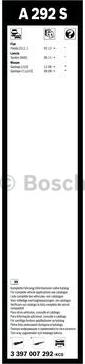 BOSCH 3 397 007 292 - Щітка склоочис. 600-380 AEROTWIN A292S вир-во Bosch autozip.com.ua