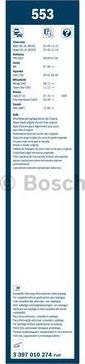 BOSCH 3 397 010 274 - Щітка склоочисника autozip.com.ua