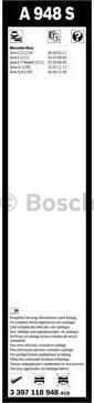 BOSCH 3 397 118 948 - Щітка склоочисника autozip.com.ua