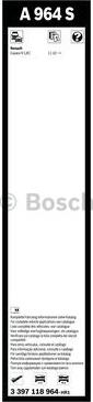 BOSCH 3 397 118 964 - Щітка склоочисника autozip.com.ua