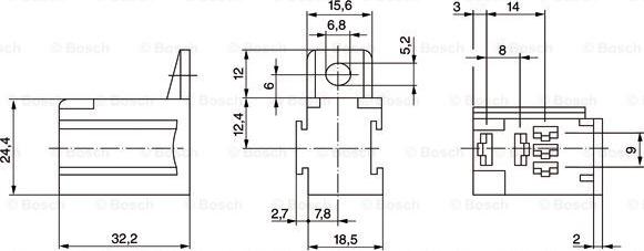 BOSCH 3 334 485 045 - Контактна група реле autozip.com.ua