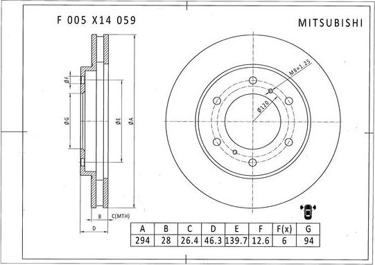 BOSCH F 005 X14 059 - Гальмівний диск autozip.com.ua