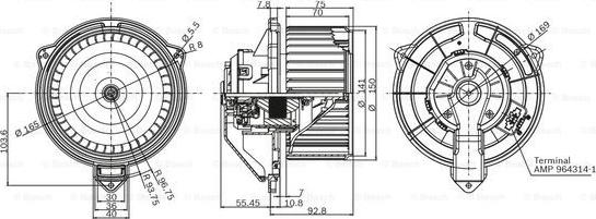 BOSCH F 006 B10 310 - Електродвигун, вентиляція салону autozip.com.ua