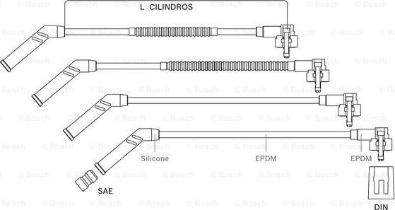BOSCH F 000 99C 063 - Комплект проводів запалювання autozip.com.ua