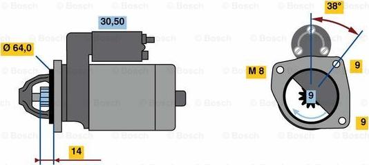 BOSCH F 000 AL0 320 - Стартер autozip.com.ua