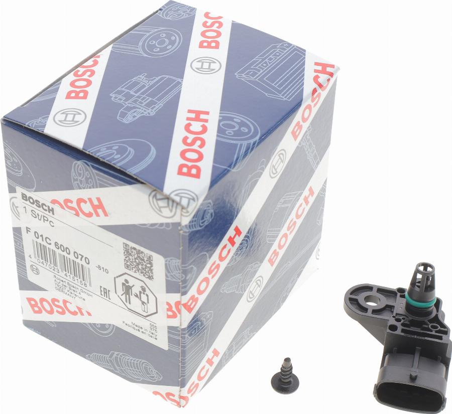 BOSCH F 01C 600 070 - Датчик, тиск у впускний трубі autozip.com.ua