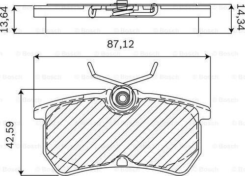 BOSCH F 03B 050 071 - Гальмівні колодки, дискові гальма autozip.com.ua