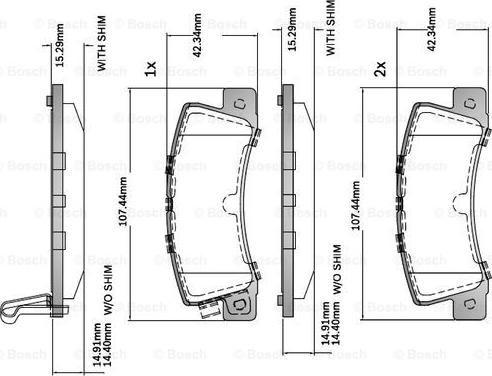 BOSCH F 03B 150 407 - Гальмівні колодки, дискові гальма autozip.com.ua