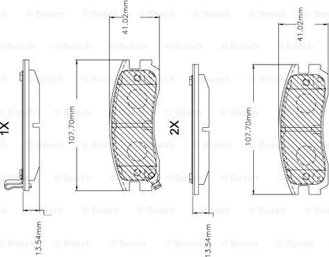 BOSCH F 03B 150 045 - Гальмівні колодки, дискові гальма autozip.com.ua