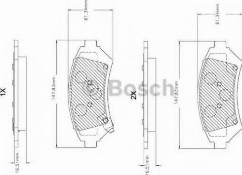 BOSCH F 03B 150 046 - Гальмівні колодки, дискові гальма autozip.com.ua