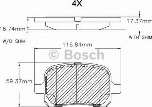 BOSCH F 03B 150 048 - Гальмівні колодки, дискові гальма autozip.com.ua