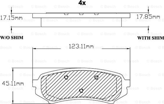 BOSCH F 03B 150 056 - Гальмівні колодки, дискові гальма autozip.com.ua