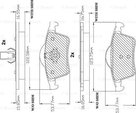 BOSCH F 03B 150 066 - Гальмівні колодки, дискові гальма autozip.com.ua