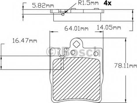 BOSCH F 03B 150 088 - Гальмівні колодки, дискові гальма autozip.com.ua