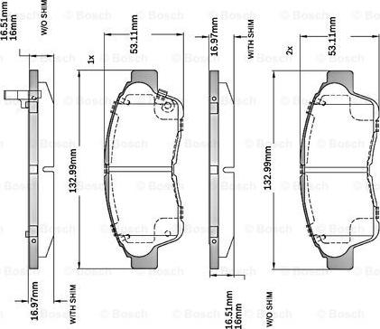 BOSCH F 03B 150 023 - Гальмівні колодки, дискові гальма autozip.com.ua