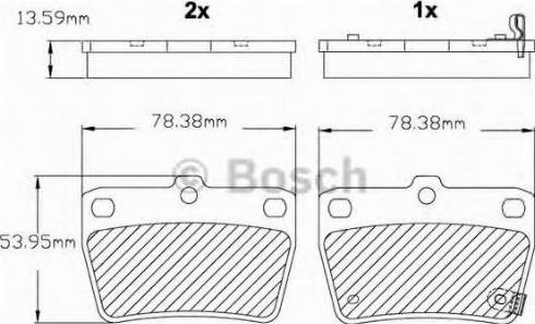 BOSCH F 03B 150 146 - Гальмівні колодки, дискові гальма autozip.com.ua