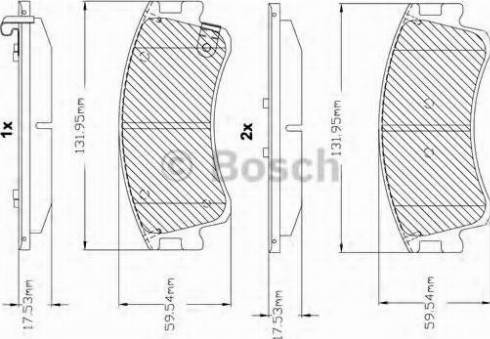 BOSCH F 03B 150 115 - Гальмівні колодки, дискові гальма autozip.com.ua