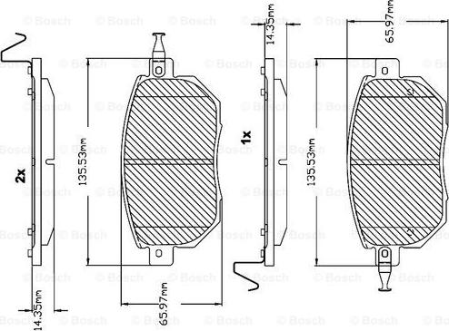 BOSCH F 03B 150 121 - Гальмівні колодки, дискові гальма autozip.com.ua