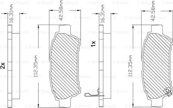 BOSCH F 03B 150 127 - Гальмівні колодки, дискові гальма autozip.com.ua