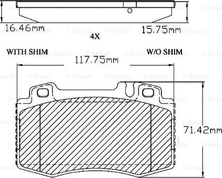 BOSCH F 03B 150 300 - Гальмівні колодки, дискові гальма autozip.com.ua