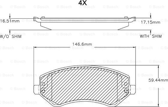 BOSCH F 03B 150 301 - Гальмівні колодки, дискові гальма autozip.com.ua