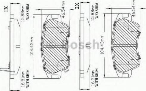 BOSCH F 03B 150 371 - Гальмівні колодки, дискові гальма autozip.com.ua
