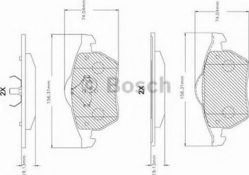 BOSCH F 03B 150 263 - Гальмівні колодки, дискові гальма autozip.com.ua