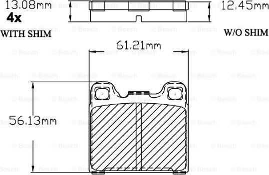 BOSCH F 03B 150 204 - Гальмівні колодки, дискові гальма autozip.com.ua