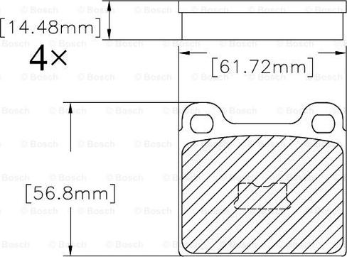 BOSCH F 03B 150 206 - Гальмівні колодки, дискові гальма autozip.com.ua