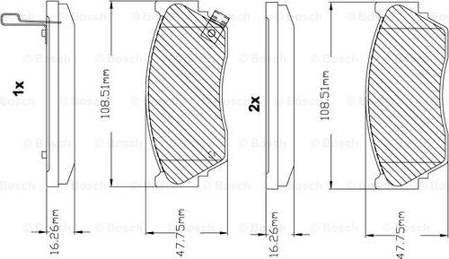 BOSCH F 03B 150 237 - Гальмівні колодки, дискові гальма autozip.com.ua