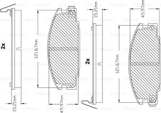 BOSCH F 03B 150 222 - Гальмівні колодки, дискові гальма autozip.com.ua