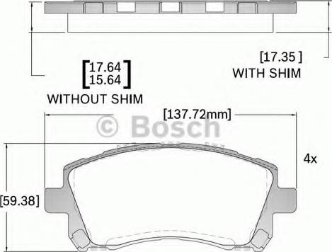 BOSCH F 03B 150 273 - Гальмівні колодки, дискові гальма autozip.com.ua