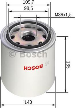 BOSCH F 026 404 012 - Патрон осушувача повітря, пневматична система autozip.com.ua