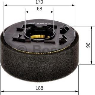 BOSCH F 026 400 462 - Повітряний фільтр autozip.com.ua