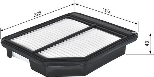 BOSCH F 026 400 472 - Повітряний фільтр autozip.com.ua
