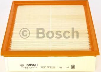 BOSCH F 026 400 555 - Повітряний фільтр autozip.com.ua