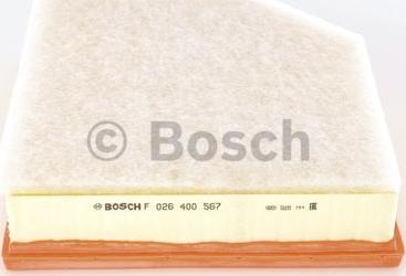 BOSCH F 026 400 567 - Повітряний фільтр autozip.com.ua