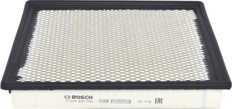 BOSCH F 026 400 500 - Повітряний фільтр autozip.com.ua