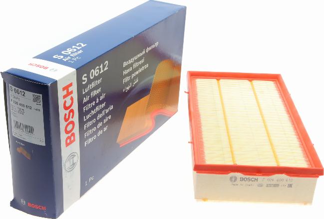 BOSCH F 026 400 612 - Повітряний фільтр autozip.com.ua