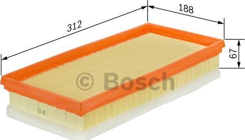 BOSCH F 026 400 007 - Повітряний фільтр autozip.com.ua