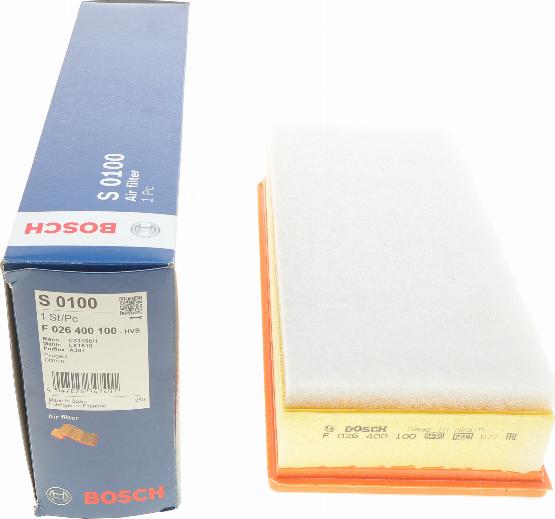 BOSCH F 026 400 100 - Повітряний фільтр autozip.com.ua