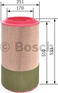 BOSCH F 026 400 327 - Повітряний фільтр autozip.com.ua