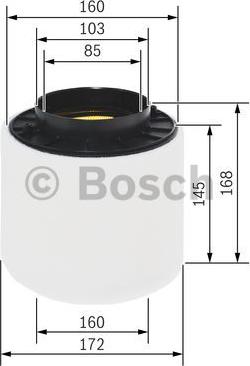 BOSCH F 026 400 283 - Повітряний фільтр autozip.com.ua