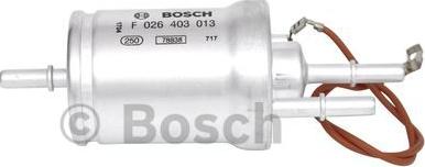 BOSCH F 026 403 013 - Фільтр паливний SEAT ALTEA 1.6 LPG 09-. VW GOLF VI 1.6 Bifuel вир-во BOSCH autozip.com.ua