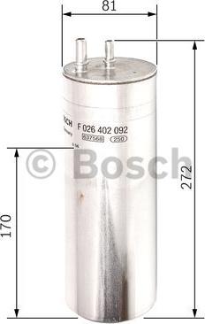 BOSCH F 026 402 092 - Паливний фільтр autozip.com.ua